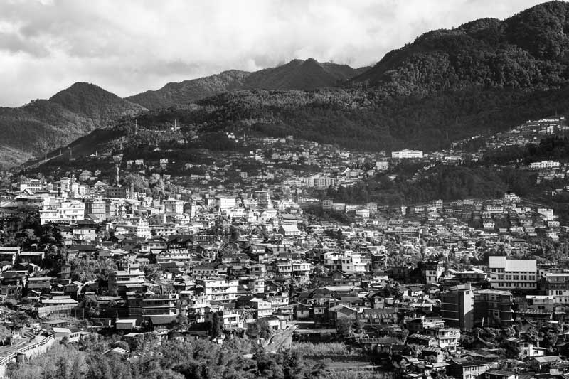 View of pictureque Kohima city, Nagaland